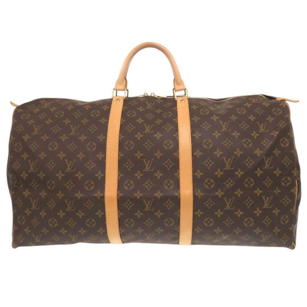 LOUIS VUITTON Authentic Brown Monogram Keepall 60 Boston Bag